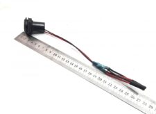 Elektromos csatlakozó kábelekkel, 13 cm, fekete és piros