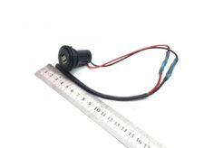 Dupla USB aljzat vezetékkel, autós csatlakozó 12V/24V, fekete