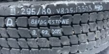 Bridgestone gumiabroncs Volvo 295/80R22.5 V8.25 133/03 M+S 09.09.2022