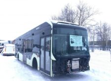 Volvo elektromos busz sérült