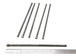 6 db menetes végű fém rúd készlet – 45 cm hosszú