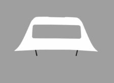 Spoiler a Volvo kabin tetőjére, fehér, fekete tartókkal