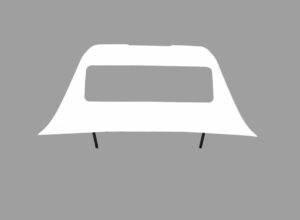 Spoiler a volvo kabin tetőjére, fehér, fekete tartókkal