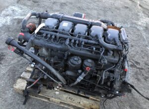 Scania 6 hengeres soros dízel motor, komplett, használt