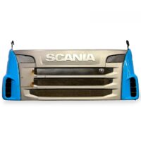 Scania első rács kék elemekkel