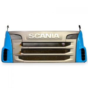 Scania első rács kék elemekkel