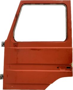 Bal ajtó scania 1123553 388691 – piros, üveg nélkül