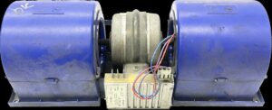 Solaris fűtőventilátor elektromos motorral, kék házzal