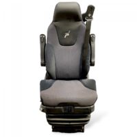 Scania vezetőülés – Fekete-szürke, ergonómikus, beépített biztonsági övvel