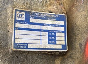 Differenciálmű hajtótengely zf friedrichshafen ag a132 4474035384 5. 22 te-ml 12