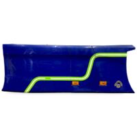 Jobb oldali spoiler Scania, kék zöld-fehér csíkokkal