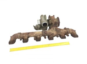 Turbófeltöltő daf mx340 xf105 teherautóhoz, használt, integrált kollektorral