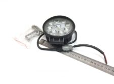 Kerek LED munkalámpa 9 izzóval és tápkábellel