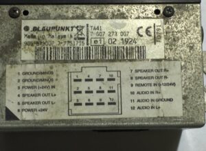 Blaupunkt ta41 hangfelerősítő scania 607 273 007