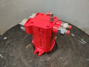 Hidromotor linde mmf 63, piros, hidraulikus csatlakozókkal