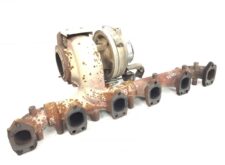 DAF turbófeltöltő rozsdás kipufogógyűrűvel
