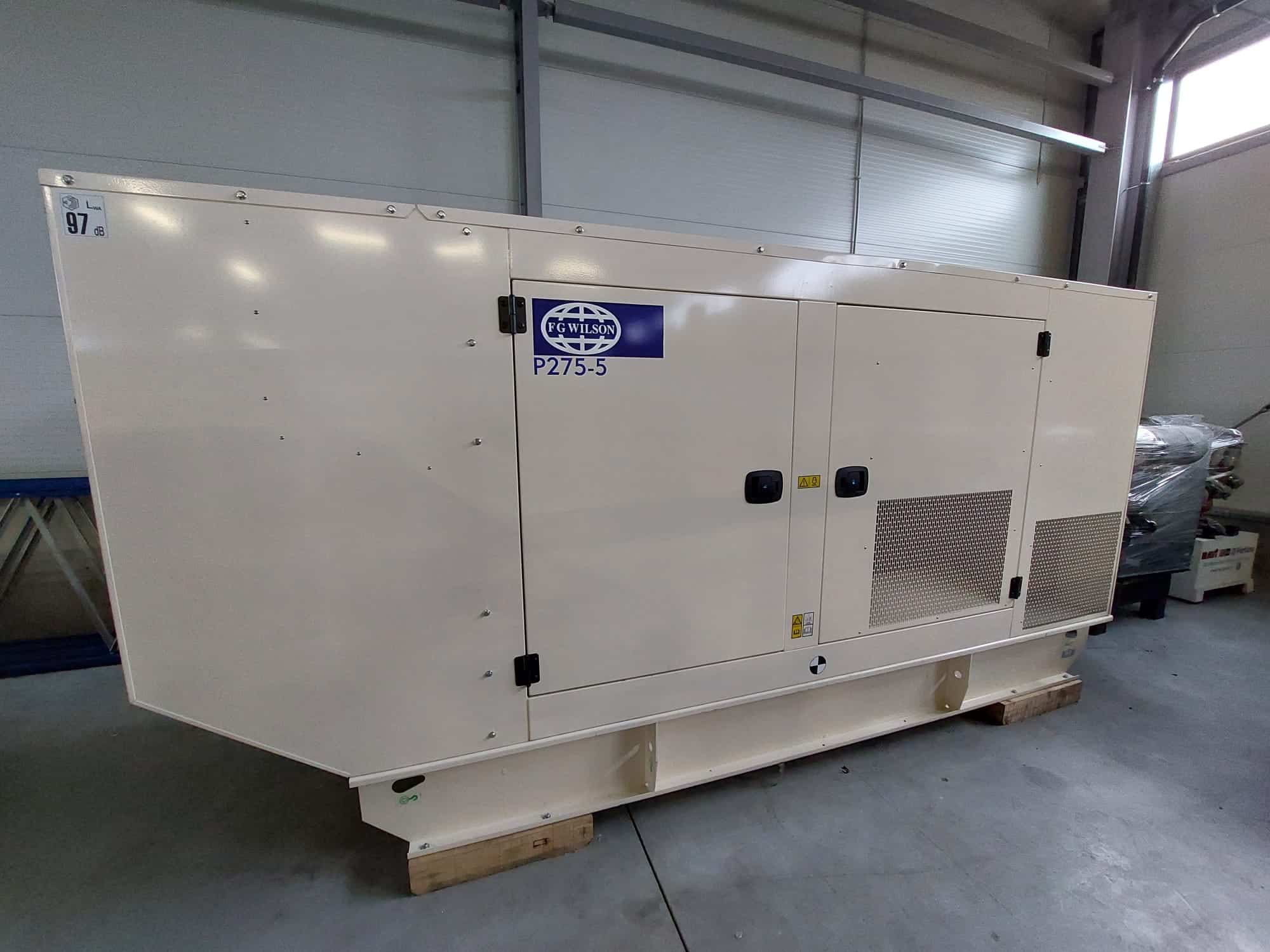 Generátor FG Wilson P275-5, 275 kVA, Perkins motorral, új, 2022-es garancia