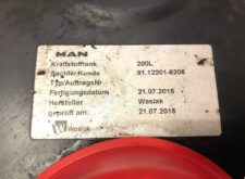 MAN teherautó 200L üzemanyagtartály 81.12201-6206