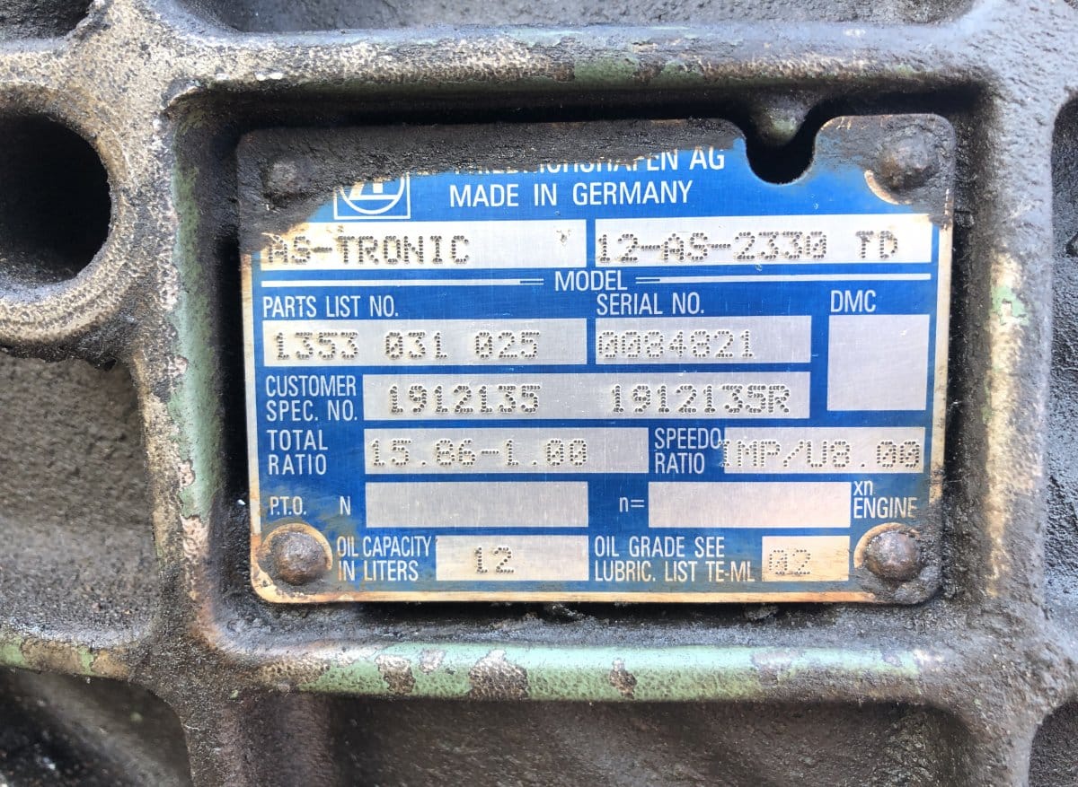 ZF 12S2330TD sebességváltó DAF teherautóhoz