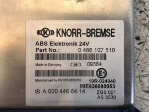 Abs vezérlő mercedes-benz a 0004466414 – knorr-bremse abs elektronika 24v cikkszám: 0 486 107 510