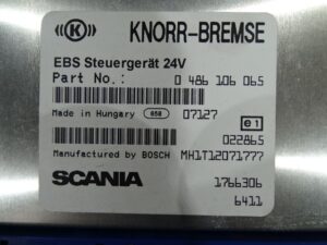 Ebs vezérlő scania 1766306 knorr-bremse, 24v, cikkszám 0486106065, gyártva magyarországon