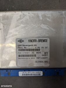 Ebs vezérlőegység 24v knorr-bremse cikkszám 0486 106 087