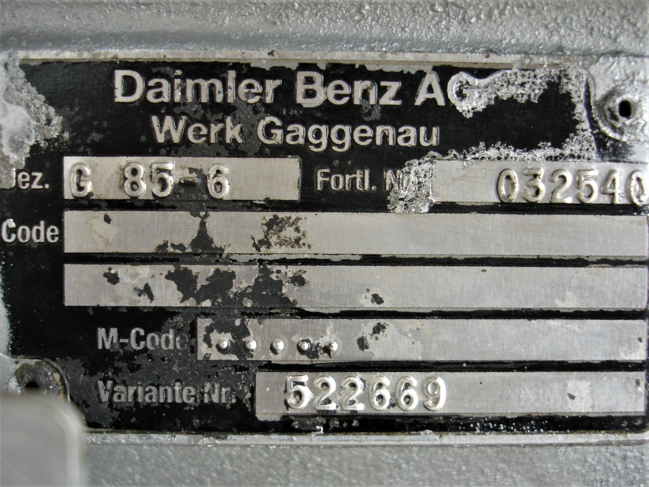 Mercedes-Benz G85-6 kézi sebességváltó doboz