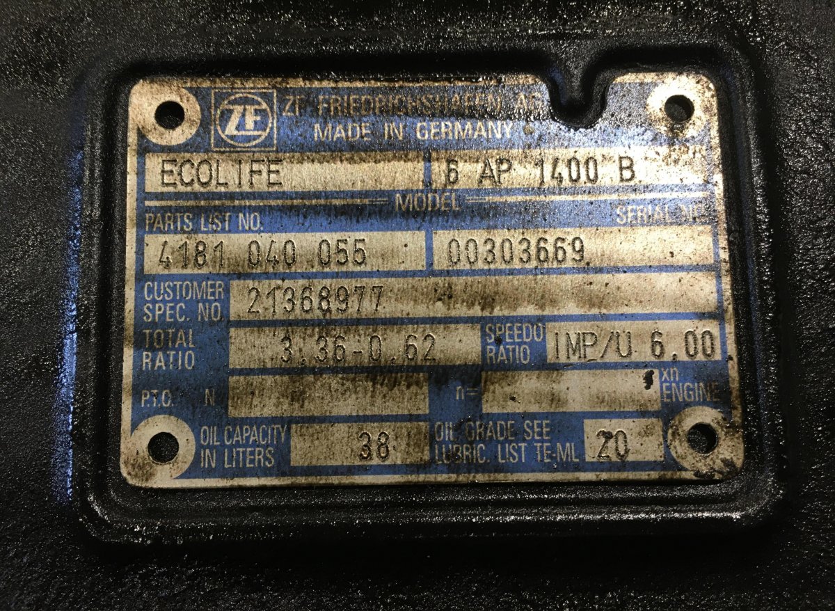 ZF EcoLife 6AP1400B sebességváltó doboz