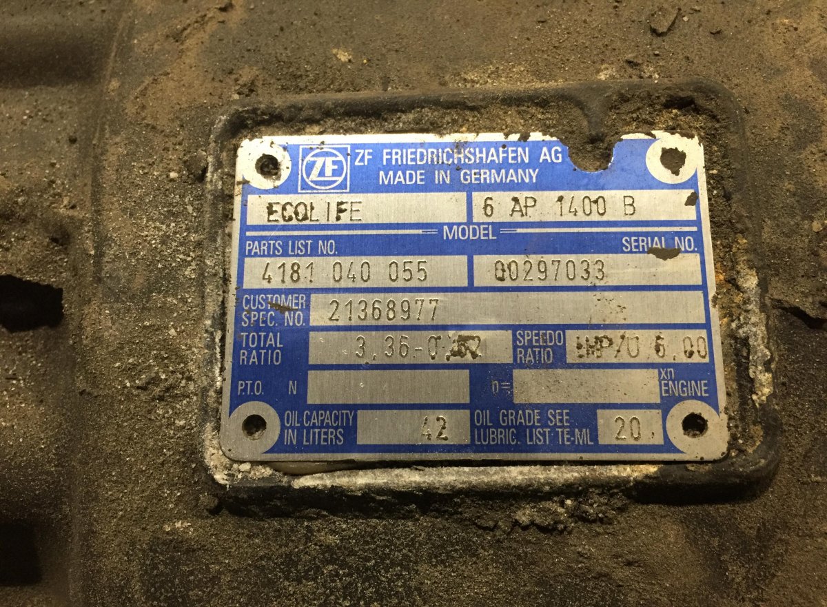 ZF Ecolife 6AP1400B U60 használt sebességváltó