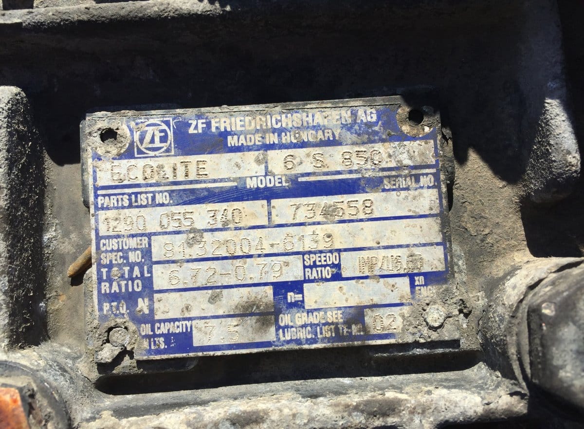 ZF Ecolite 6S850 sebességváltó kamionokhoz