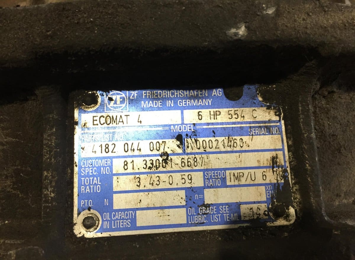 ZF Ecomat 4 6HP554C sebességváltó 81330016687