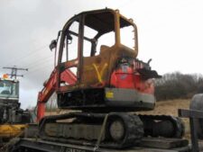 Volvo ECR58 minikotró bontás – Karosszéria és sérült alkatrészek