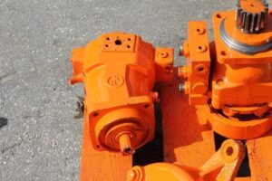Hydromatik a5vm55 forgató hidromotor, narancssárga, schaeff géphez