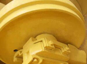 Feszítőgörgő komatsu d355 buldózerhez – sárga