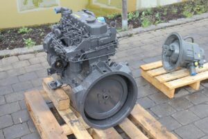 Perkins ld használt motor, fa raklapon szerelve