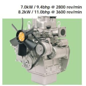Használt perkins 102-05 motor (7,0kw/9,4le@2800, 8,2kw/11le@3600) vagy eredeti utángyártott alkatrészek (főtengely, csapágykészlet, hengerfejtömítés)