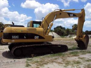 Használt alkatrészek cat 322c kotrógéphez, bontott állapotban