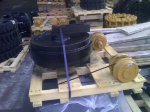 Vezetőkerék (idler) láncvezető kotrógéphez