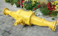Teljes tengely Caterpillar 936 homlokrakodóhoz – sárga modell