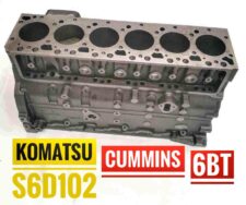 Komatsu S6D102 Cummins 6BT motorblokk