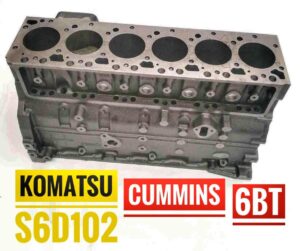 Komatsu s6d102 cummins 6bt motorblokk