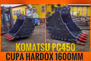 Hardox 1600mm kanál komatsu pc450-hoz