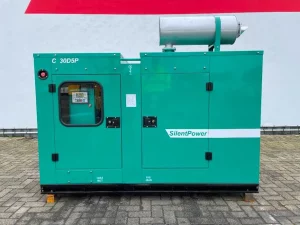 Set generátor silentpower c 30d5p cummins motorral, 33 kva, új, garanciával, tartállyal, vezérlőpanellel, burkolattal