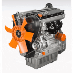 Lombardini ldw 1404 motor narancssárga ventilátorral