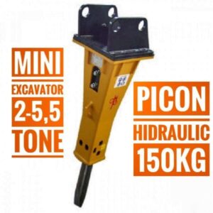 Hidraulikus kalapács minikotróhoz 2-5,5 t, 150 kg
