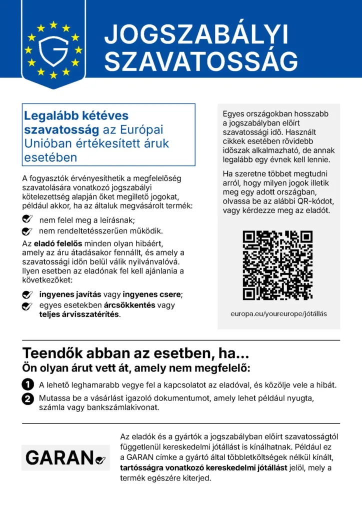 Legal guarantee notice hu 1